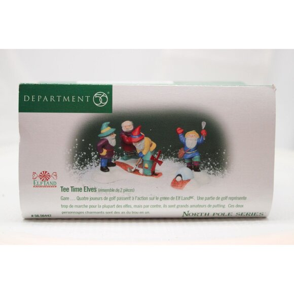 Dept 56 North Pole Village - Tee Time Elves - Picture 1 of 8